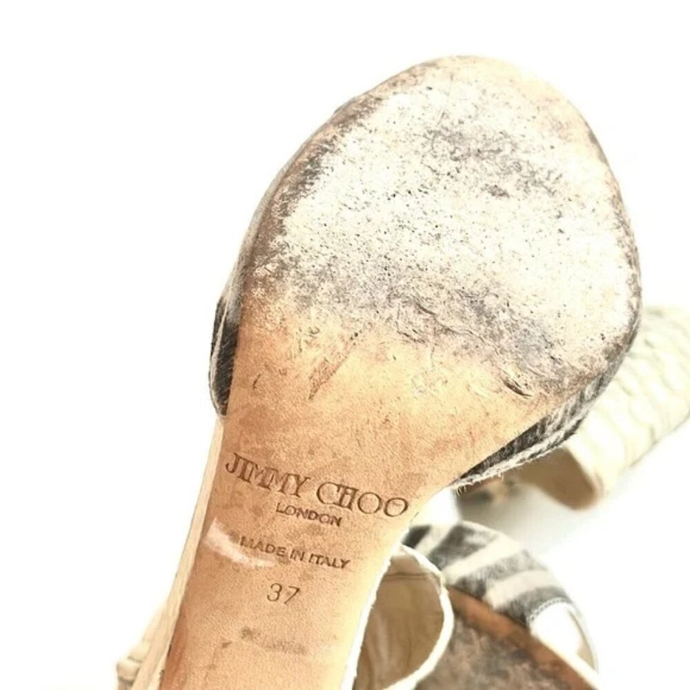 Jimmy Choo Opera Matt Python Pony White And Zebra… - image 5